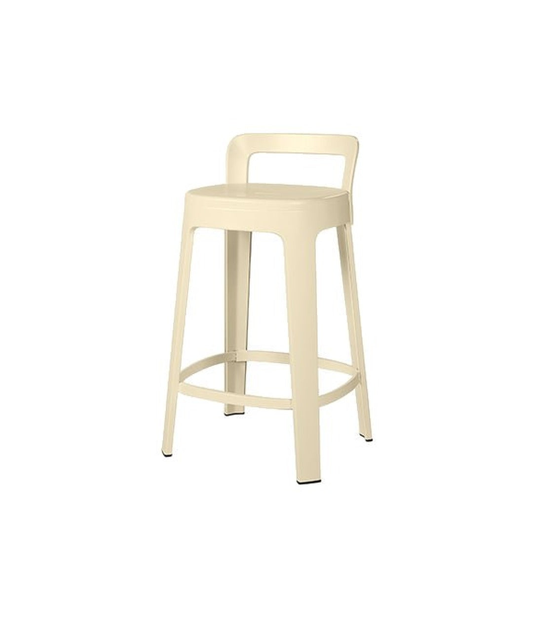 Ombra Counter Stool by RS Barcelona in Light Ivory, With backrest back view – In Dubai by WSPR