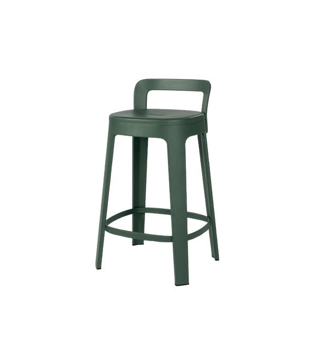 Ombra Counter Stool by RS Barcelona in Nordic Green, With backrest back view – In Dubai by WSPR