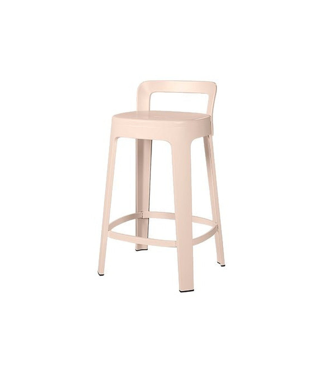 Ombra Counter Stool by RS Barcelona in Peach Rose, With backrest back view – In Dubai by WSPR