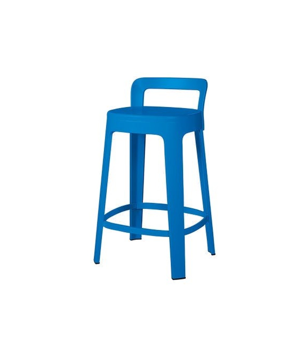 Ombra Counter Stool by RS Barcelona in Sky Blue, With backrest back view – In Dubai by WSPR