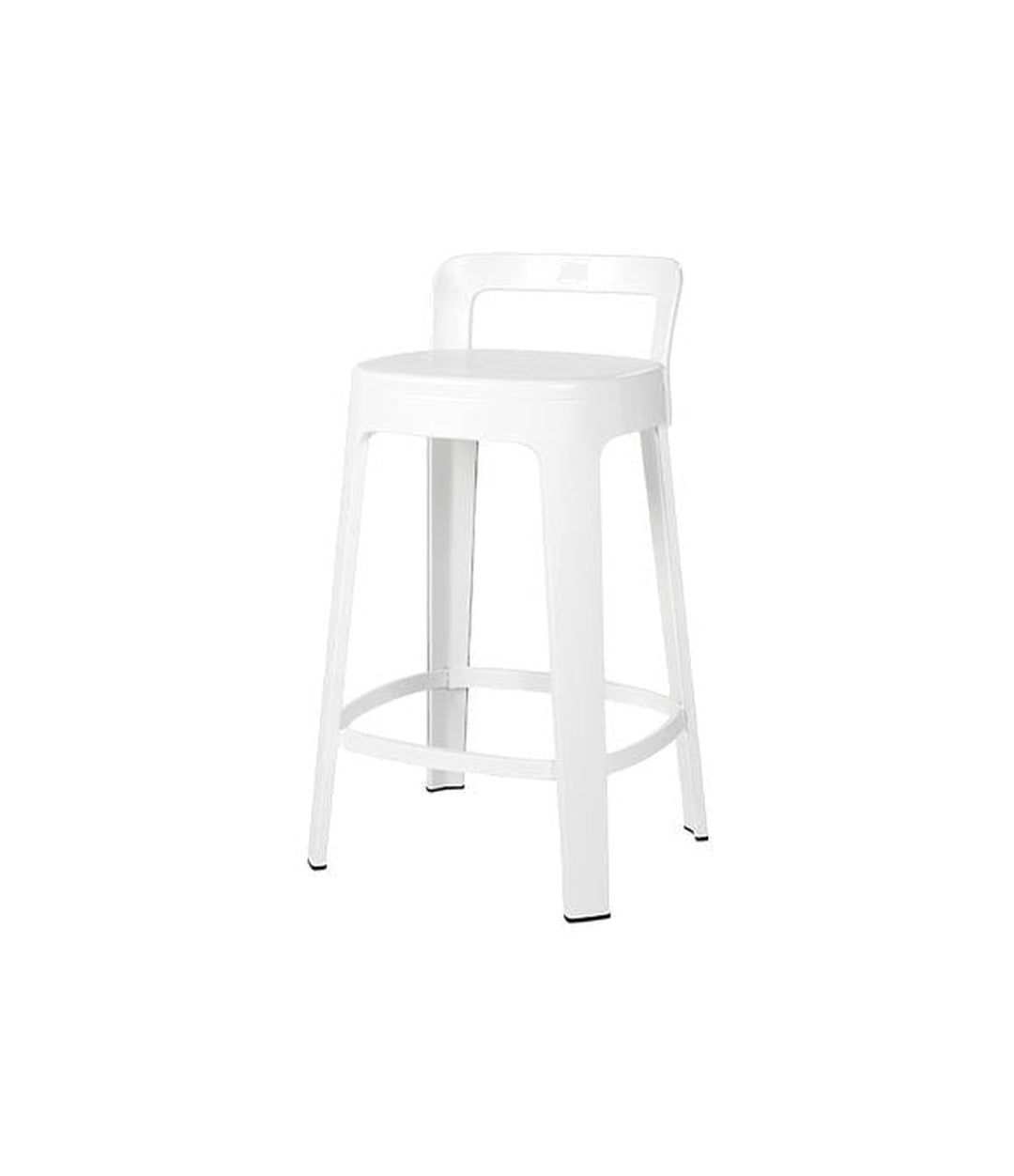 Ombra Counter Stool by RS Barcelona in Traffic White, With backrest back view – In Dubai by WSPR