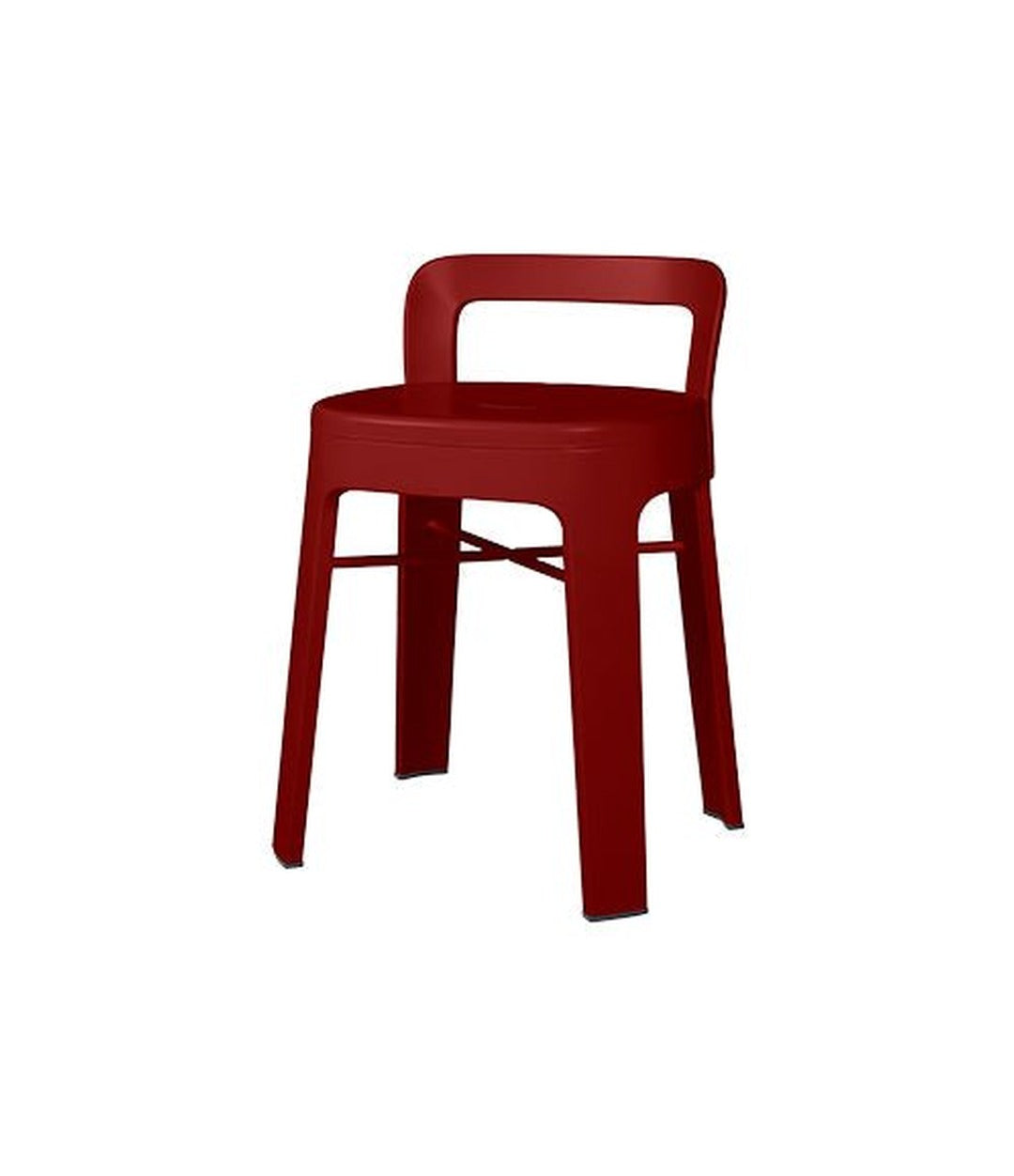 Ombra Low Stool by RS Barcelona in Bordeaux, With backrest back view – In Dubai by WSPR