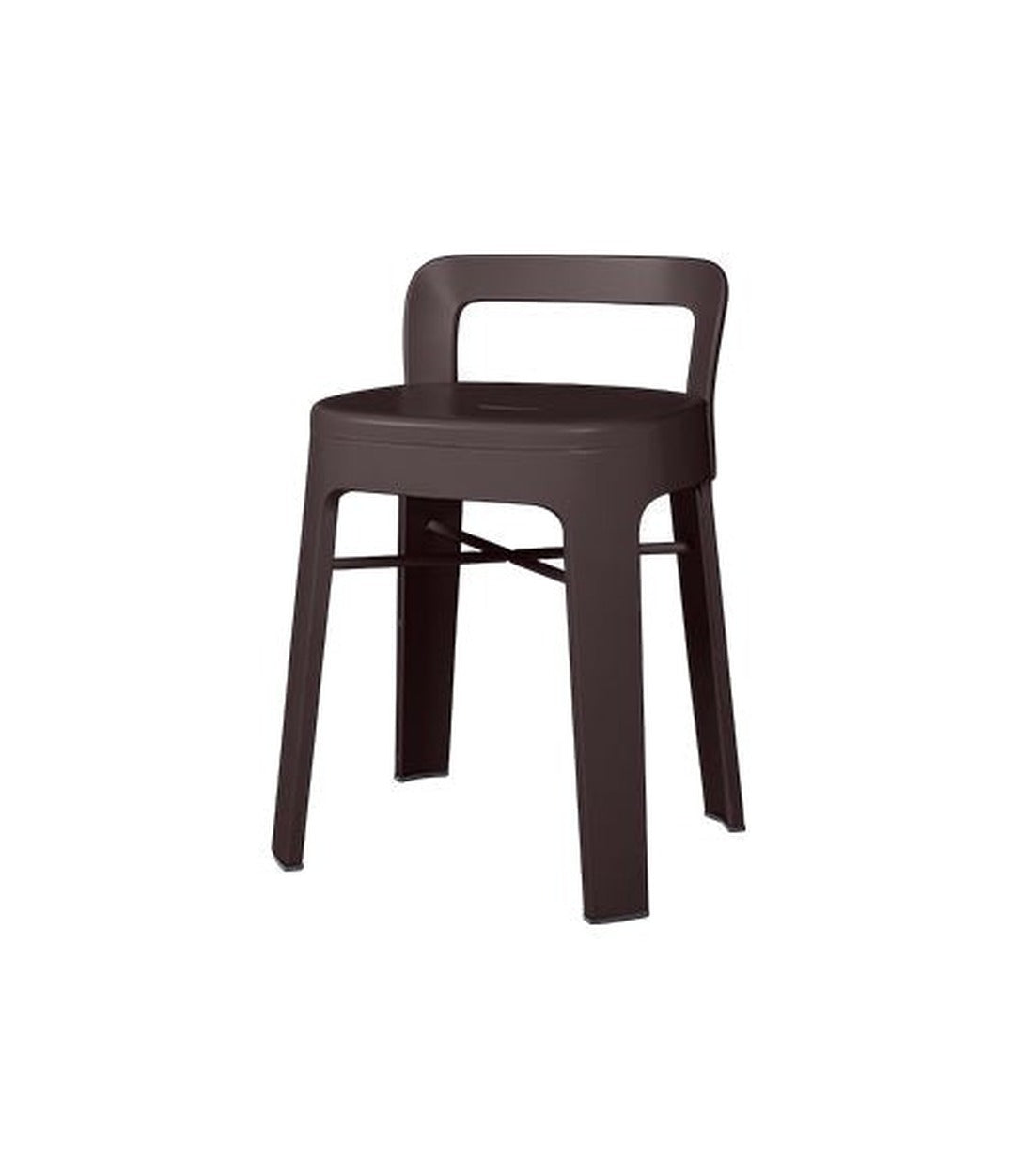 Ombra Low Stool by RS Barcelona in Grey Brown, With backrest back view – In Dubai by WSPR