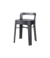 Ombra Low Stool by RS Barcelona in Jet Black, With backrest back view – In Dubai by WSPR