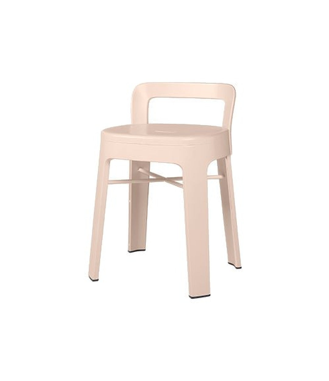 Ombra Low Stool by RS Barcelona in Peach Rose, With backrest back view – In Dubai by WSPR