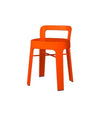 Ombra Low Stool by RS Barcelona in Pure Orange, With backrest back view – In Dubai by WSPR