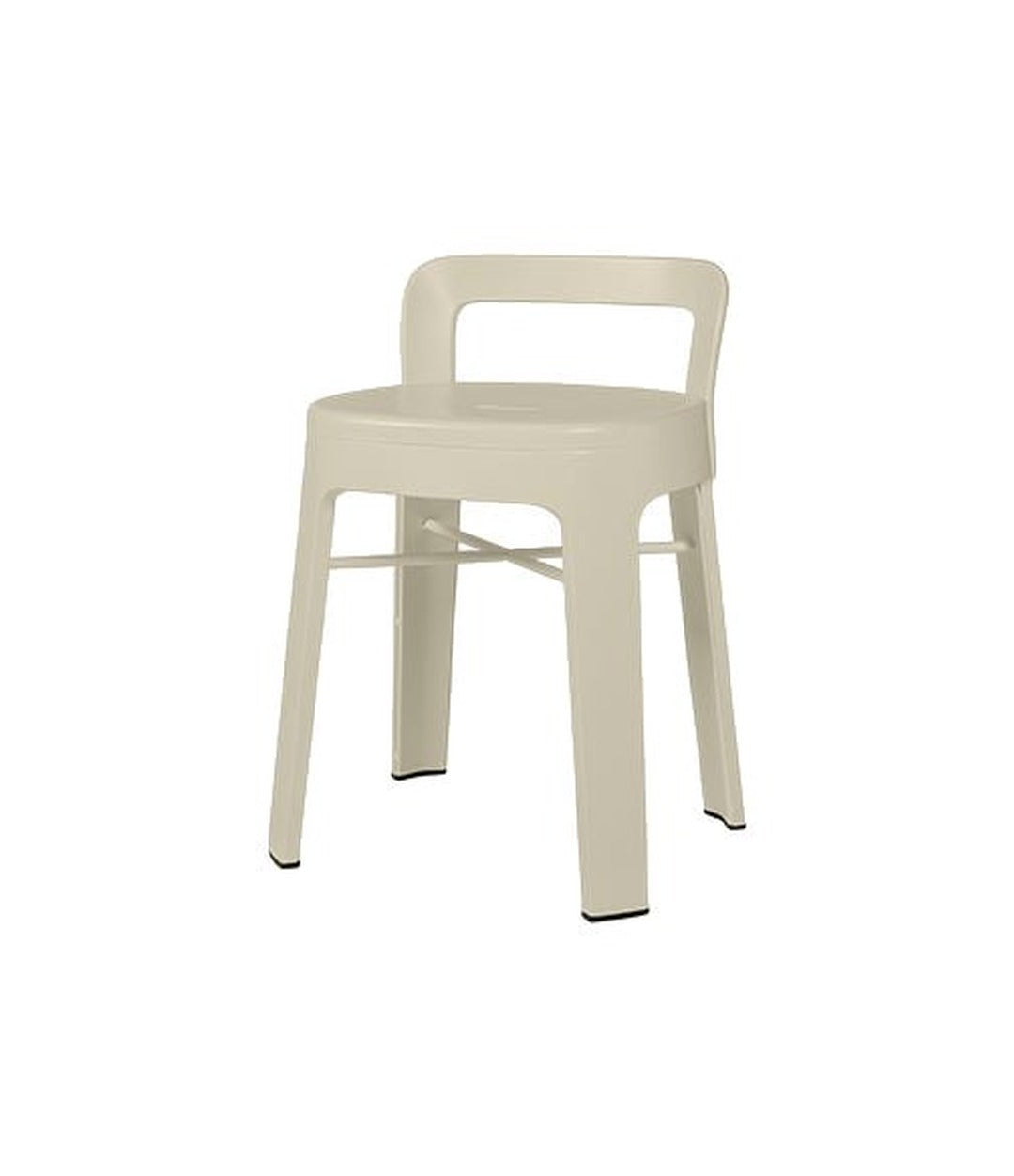 Ombra Low Stool by RS Barcelona in Silk Grey, With backrest back view – In Dubai by WSPR