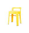 Ombra Low Stool by RS Barcelona in Sulfur Yellow, With backrest back view – In Dubai by WSPR