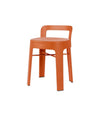 Ombra Low Stool by RS Barcelona in Terracotta, With backrest back view – In Dubai by WSPR