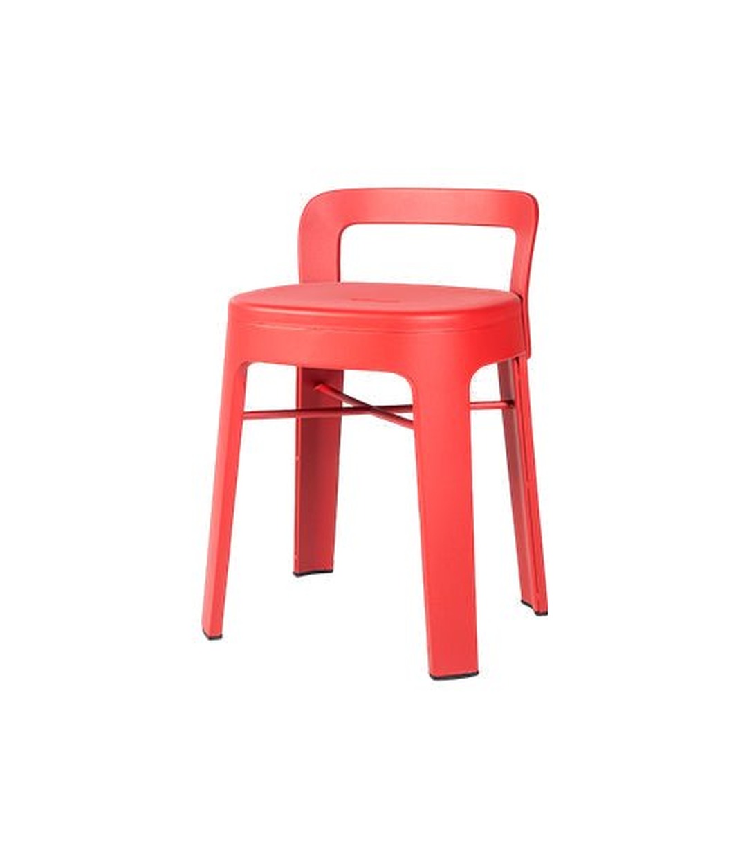 Ombra Low Stool by RS Barcelona in Traffic Red, With backrest back view – In Dubai by WSPR