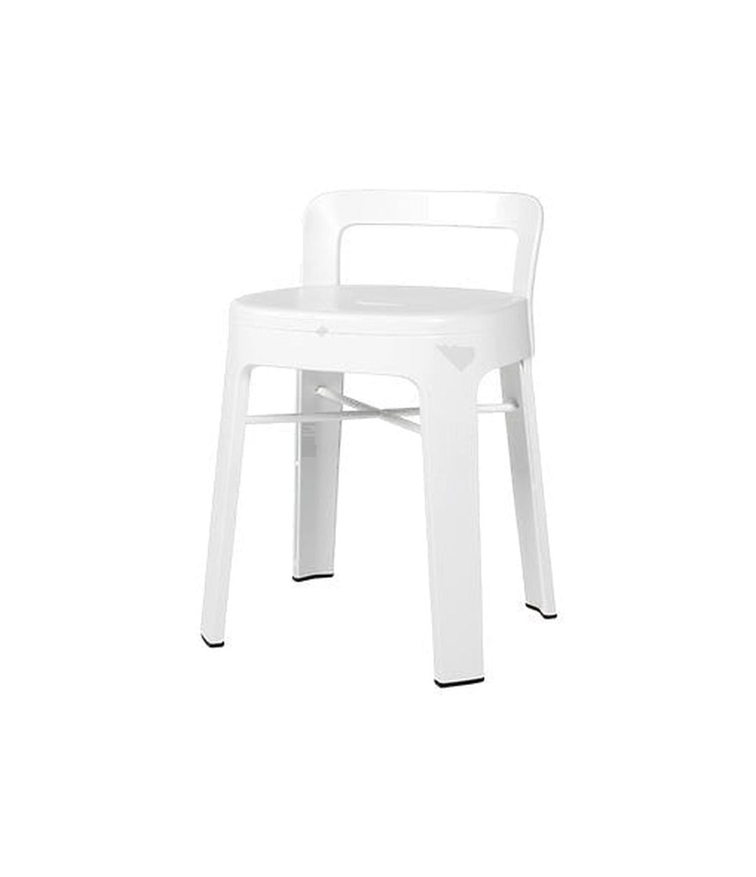 Ombra Low Stool by RS Barcelona in Traffic White, With backrest back view – In Dubai by WSPR