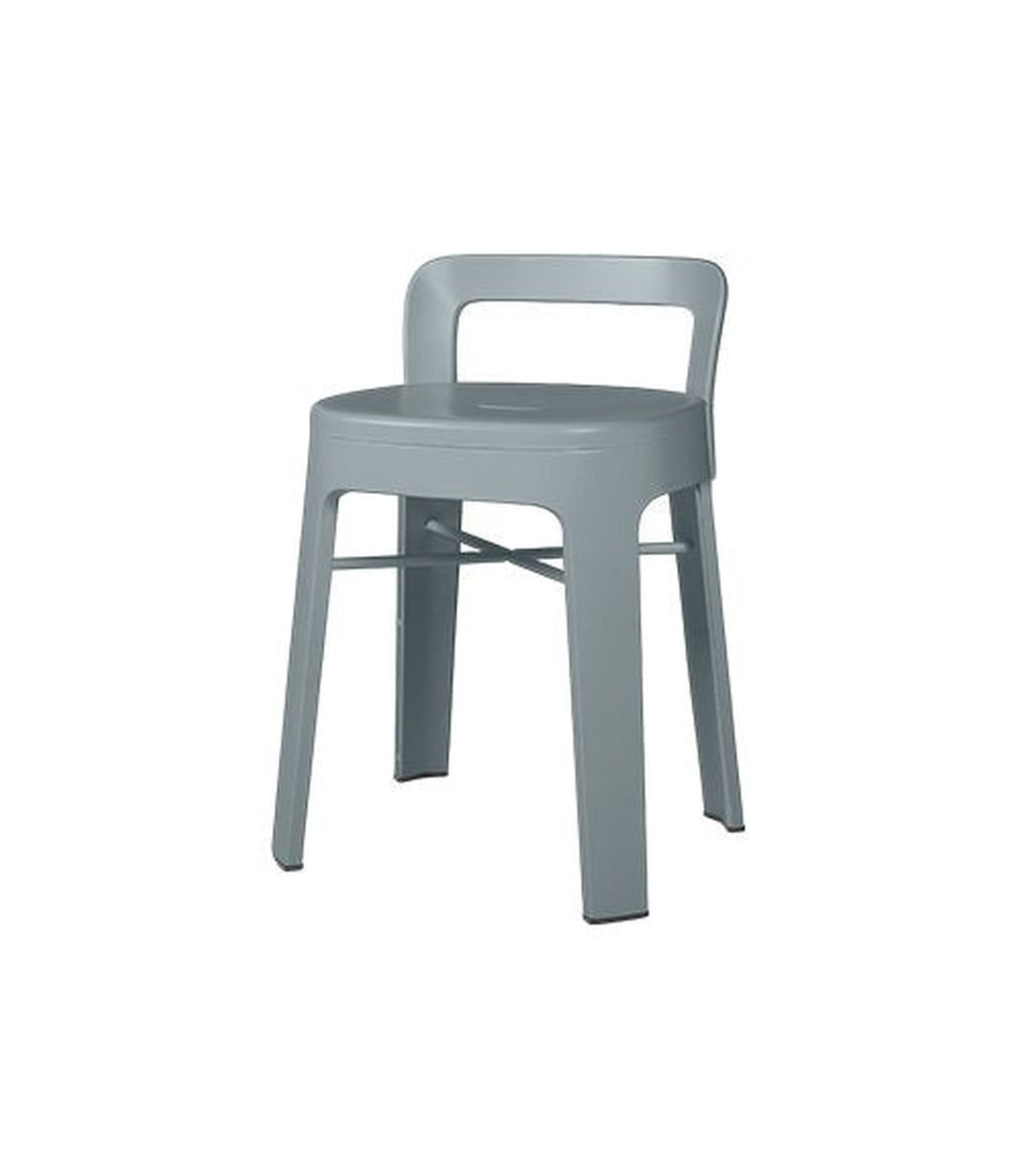 Ombra Low Stool by RS Barcelona in Window Grey, With backrest back view – In Dubai by WSPR