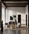Pearl Floor Lamp by 101 Copenhagen in Brass in a styled interior – In Dubai by WSPR