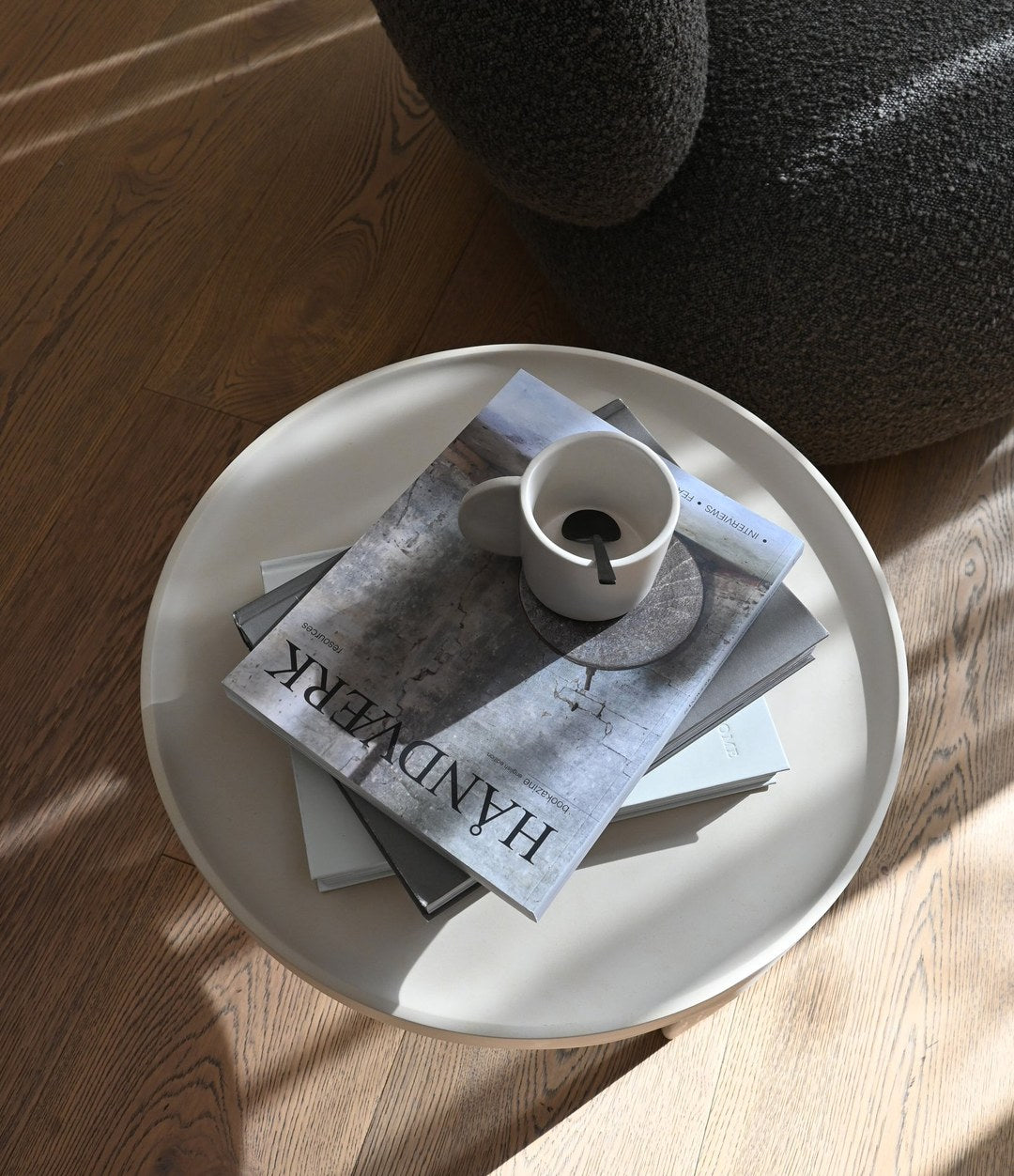 Phantom Table, Low by 101 Copenhagen in Birch in a styled interior, view 2 – In Dubai by WSPR
