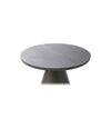 Pion Dining Table by Sancal round table in grey, low angle – In Dubai by WSPR