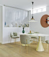Pion Dining Table by Sancal in white in a bright dining room – In Dubai by WSPR