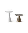Pion Side Table by Sancal in white with a marble table – In Dubai by WSPR