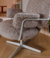 Planta Armchair by Sancal in bouclé, side view – In Dubai by WSPR
