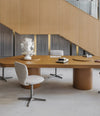 Planta Chair by Sancal in white at a long meeting table – In Dubai by WSPR