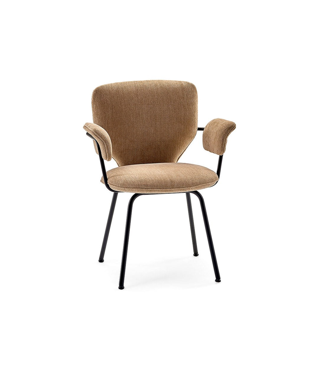 Planta Chair by Sancal with arms on black metal legs, side view – In Dubai by WSPR