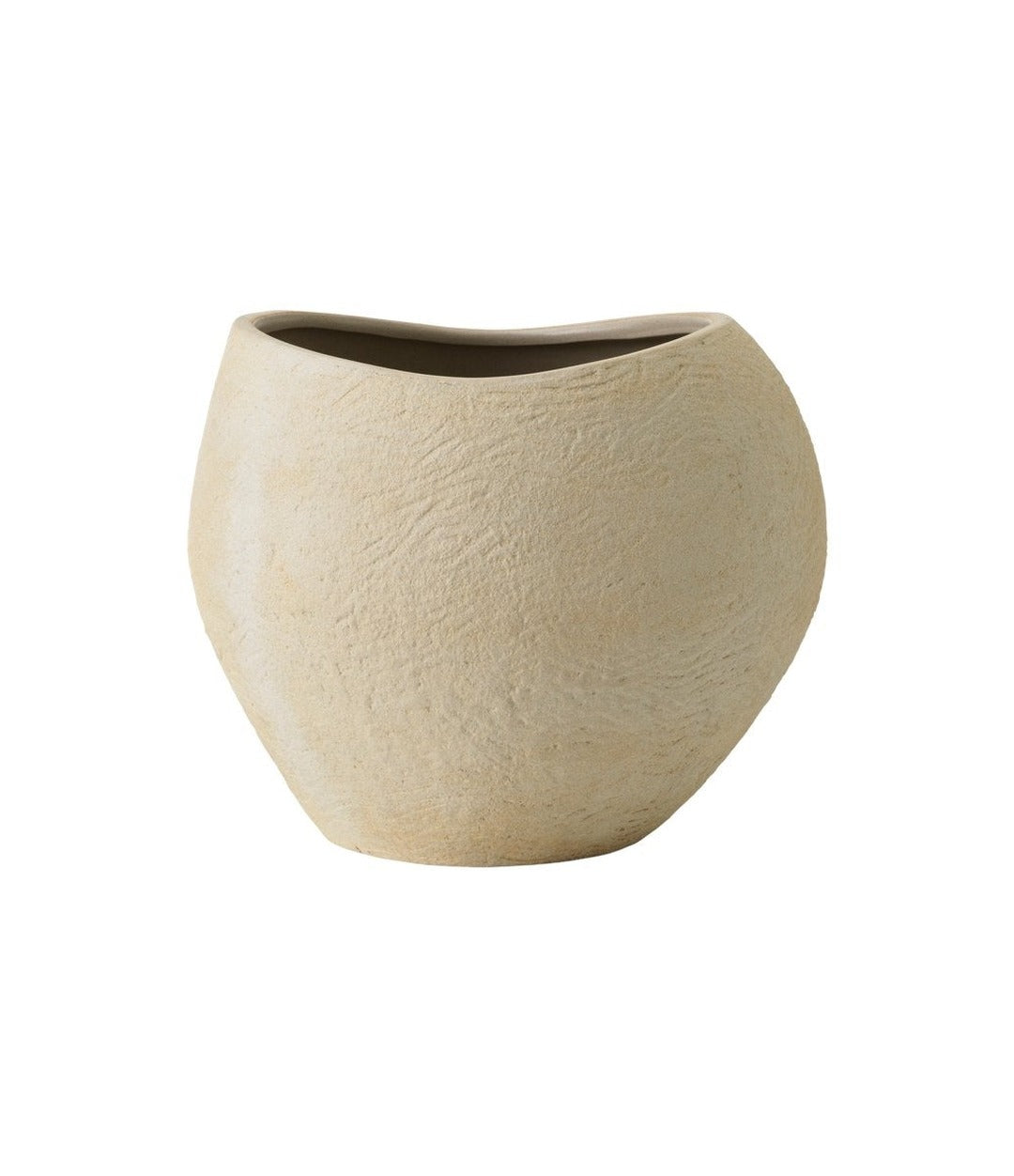 Plantas Planter by Audo in ivory, size H32 cm, front view – In Dubai by WSPR