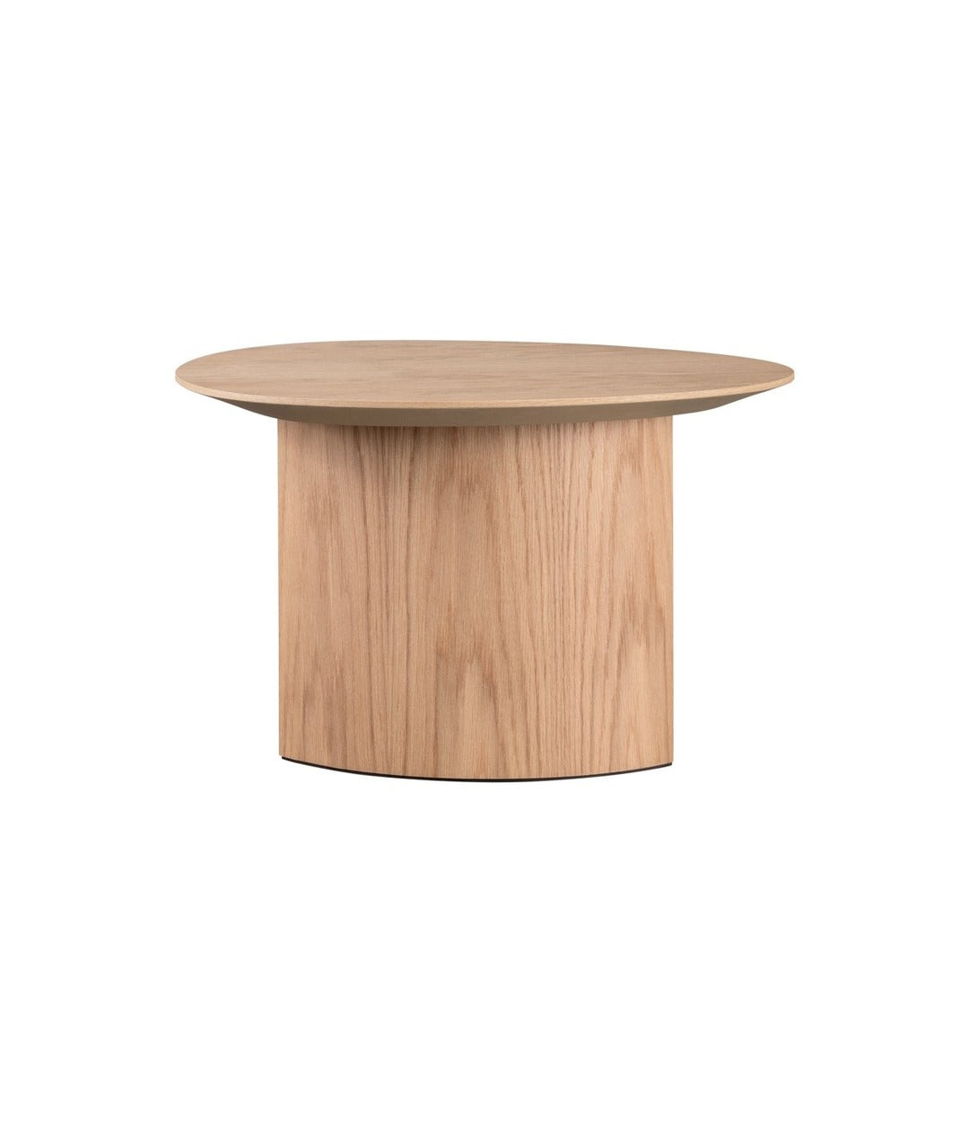 Plautino side table by Miniforms in oak top, front view – In Dubai by WSPR
