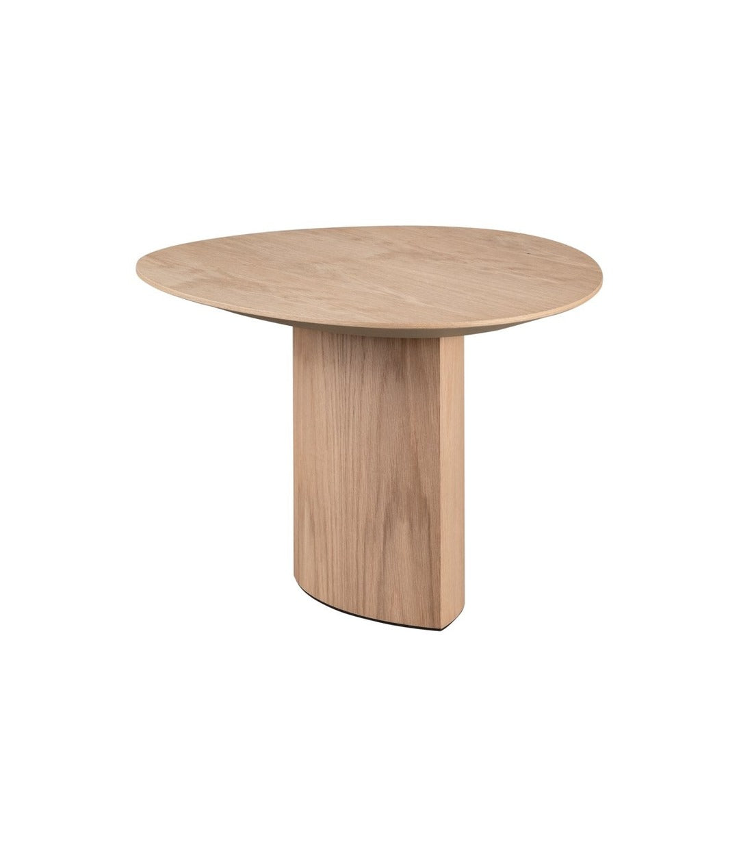 Plautino side table by Miniforms in oak top, three-quarter view – In Dubai by WSPR