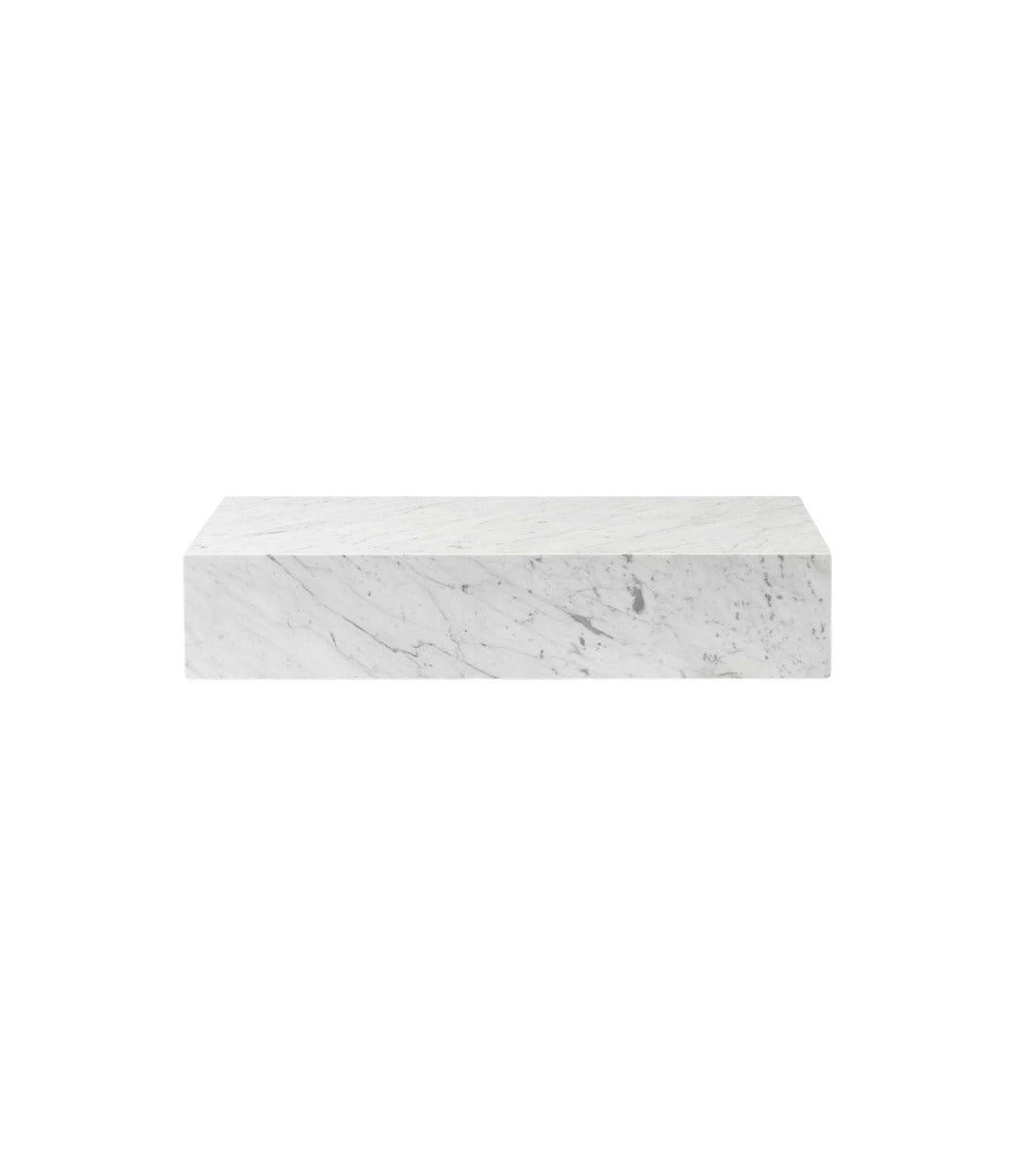 Plinth Table Grand by Audo in Carrara marble, front view – In Dubai by WSPR