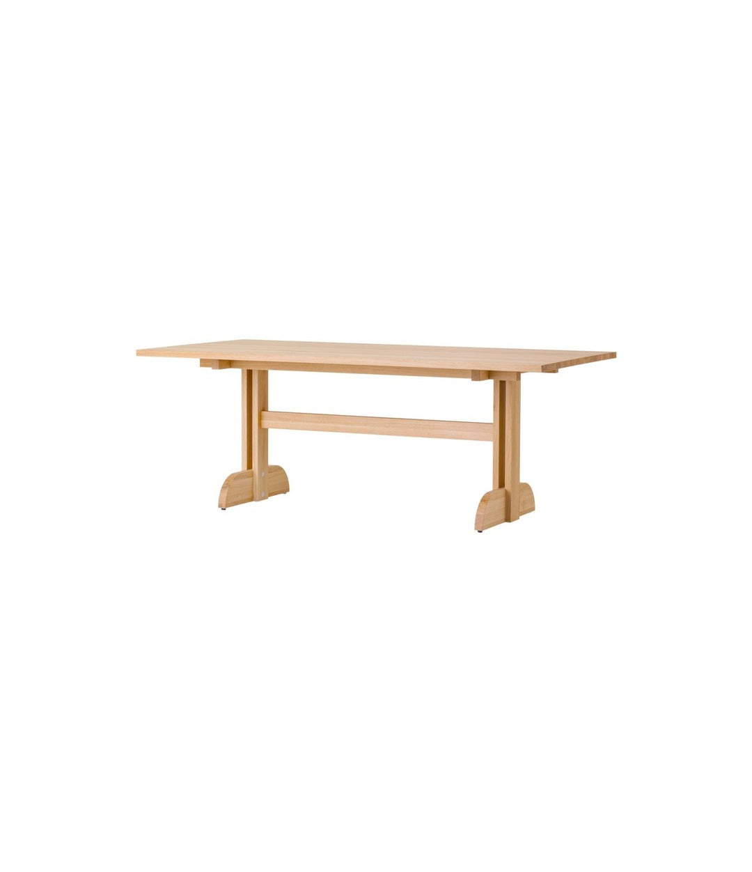 Puffin Dining Table, Rectangular by Audo in solid oak, angled view – In Dubai by WSPR