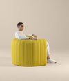 Remnant Armchair by Sancal in yellow, rear view – In Dubai by WSPR