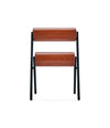Roll Chair by Sancal in rust on a black frame, head-on – In Dubai by WSPR