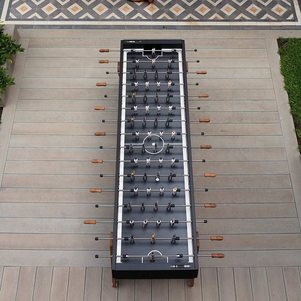 RS Max Foosball Table by RS Barcelona in Jet Black in a styled interior – In Dubai by WSPR