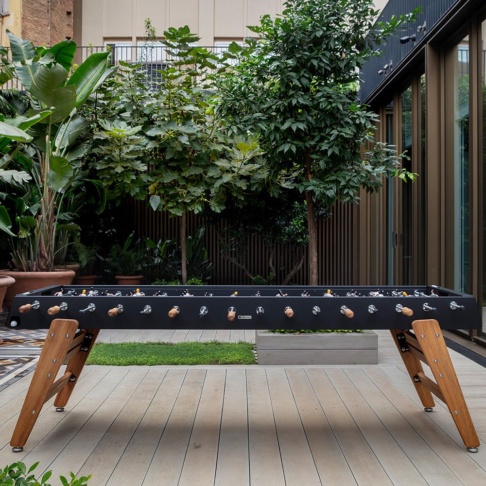 RS Max Foosball Table by RS Barcelona in Jet Black in a styled interior – view 3 – In Dubai by WSPR
