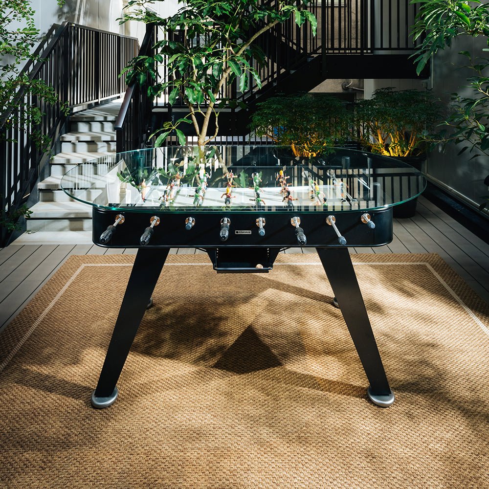 RS2 Dining Foosball Table by RS Barcelona in Jet Black in a styled interior – In Dubai by WSPR