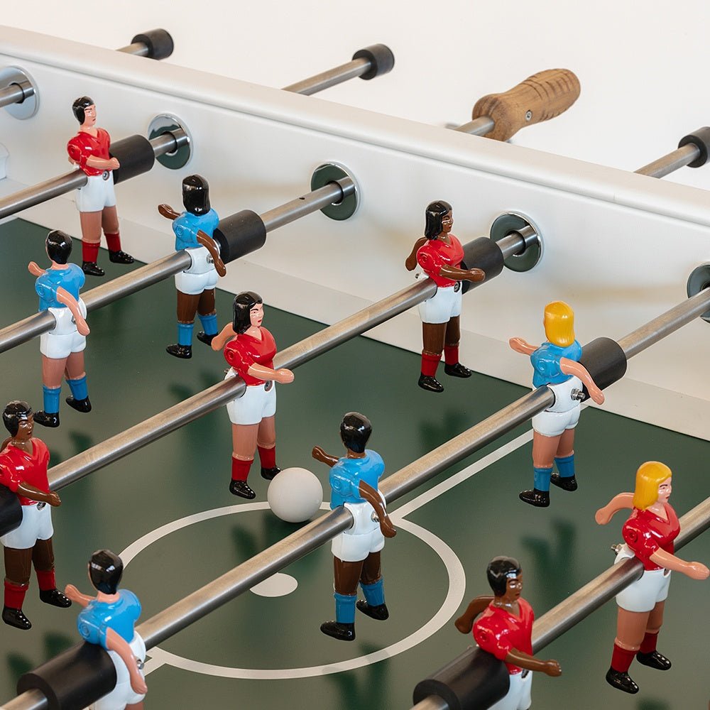 RS2 Dining Foosball Table by RS Barcelona in Traffic White in a styled interior – In Dubai by WSPR