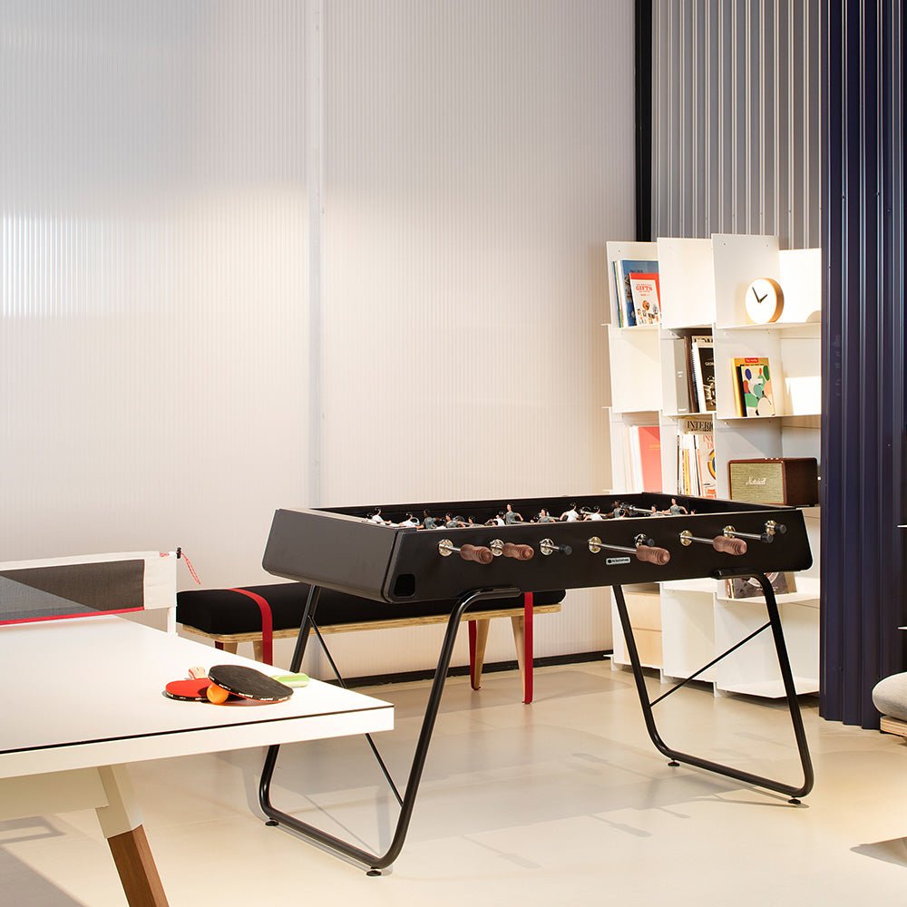 RS3 Foosball Table by RS Barcelona in Jet Black in an office setting – In Dubai by WSPR