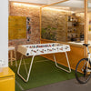 RS3 Foosball Table by RS Barcelona in Traffic White in an office setting – In Dubai by WSPR