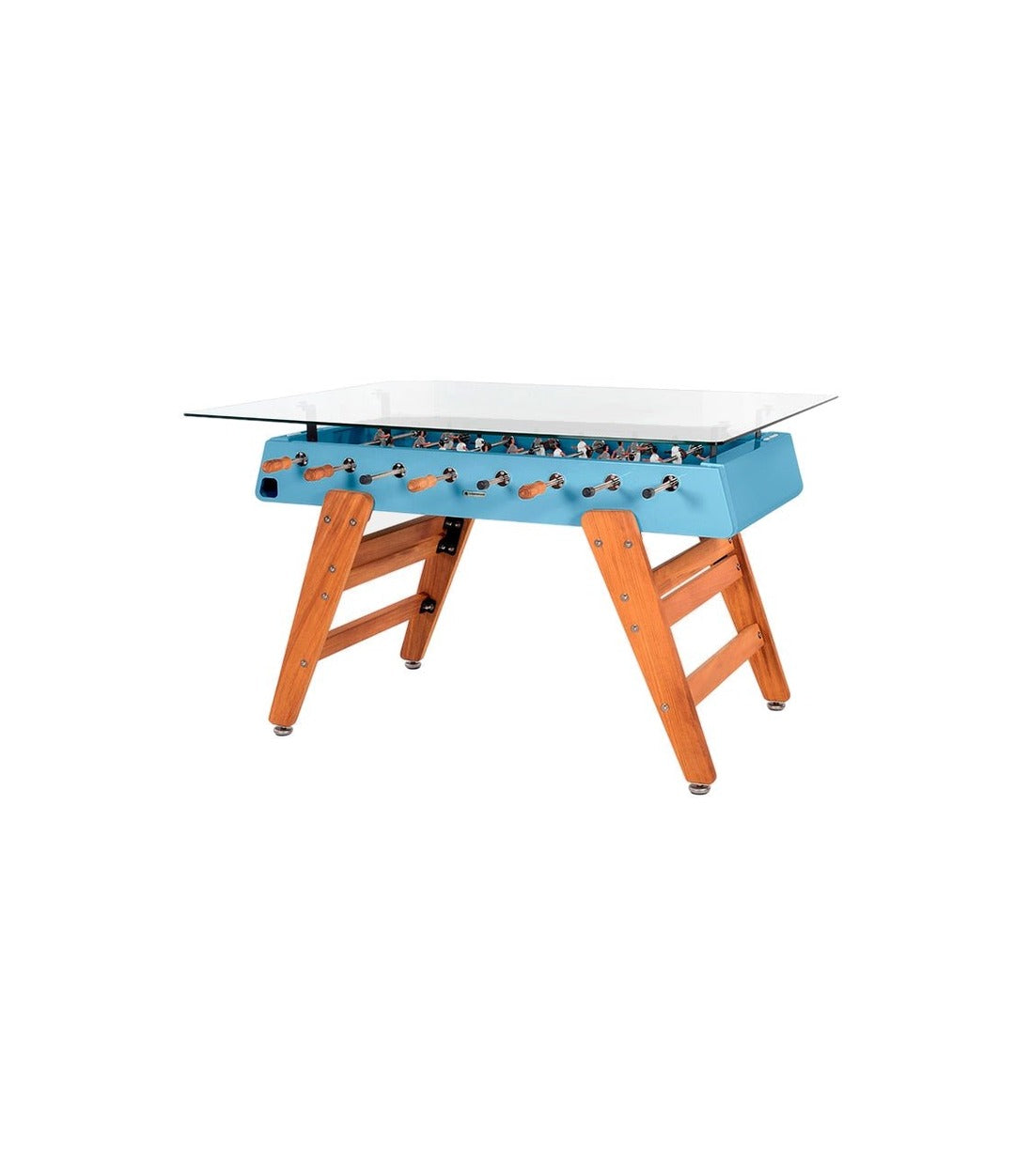 RS3 Wood Dining Foosball Table by RS Barcelona in Cool Blue, Rectangle – In Dubai by WSPR