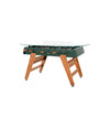 RS3 Wood Dining Foosball Table by RS Barcelona in Nordic Green, Oval side view – In Dubai by WSPR