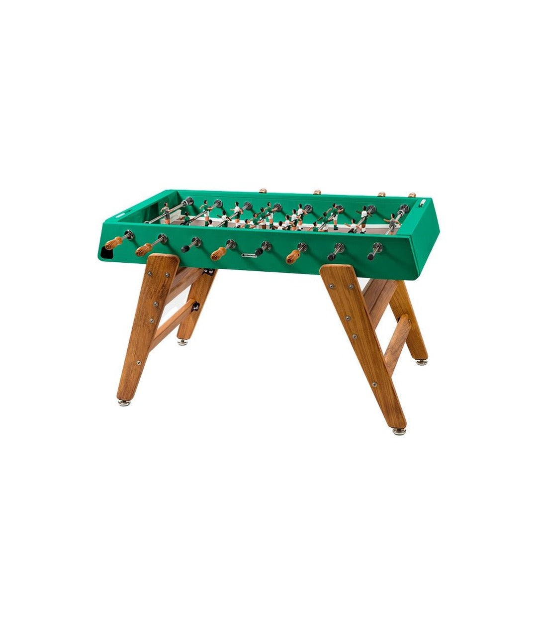RS3 Foosball Table by RS Barcelona with iroko wood legs in Emerald Green – In Dubai by WSPR