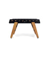 RS3 Foosball Table by RS Barcelona with iroko wood legs in Jet Black front view – In Dubai by WSPR