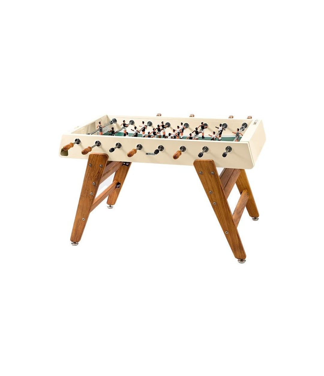RS3 Foosball Table by RS Barcelona with iroko wood legs in Light Ivory – In Dubai by WSPR