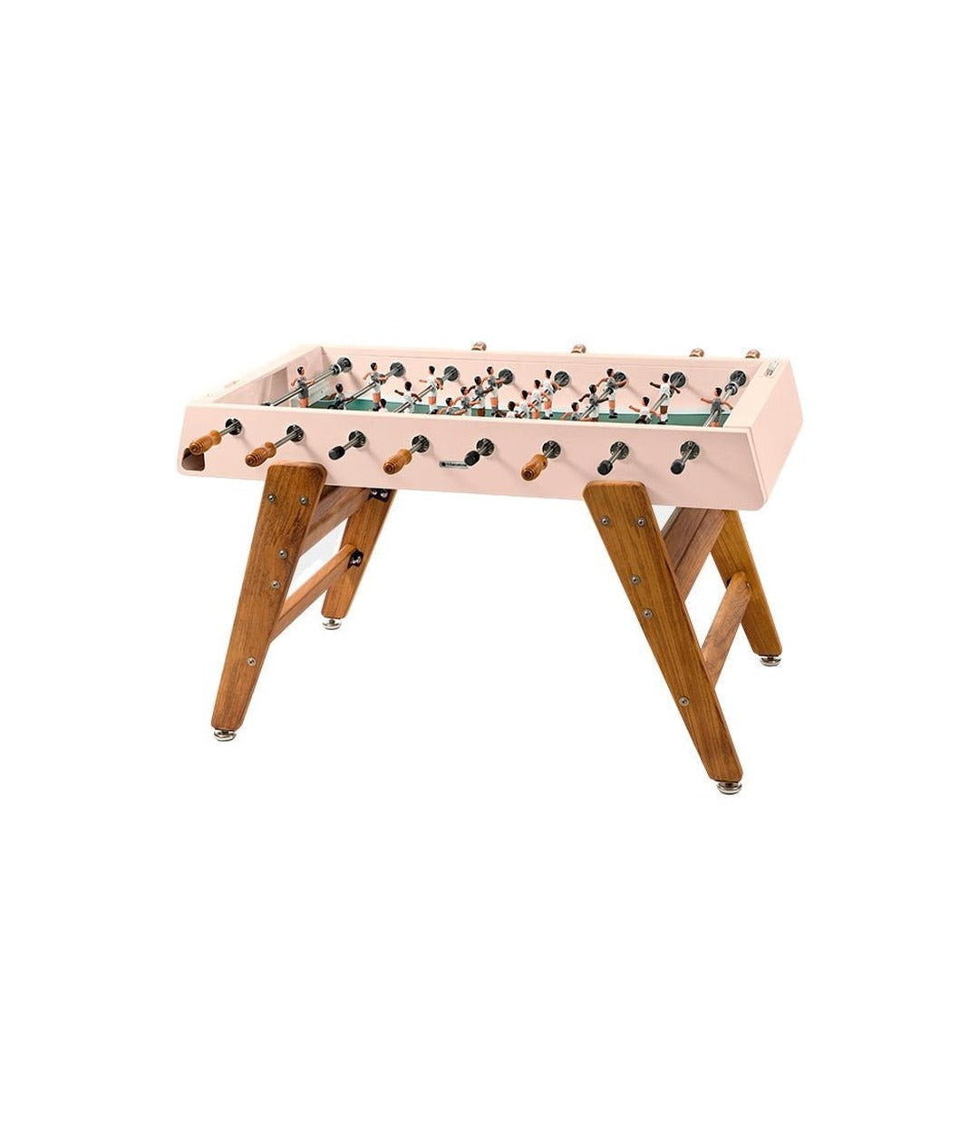 RS3 Foosball Table by RS Barcelona with iroko wood legs in Peach Rose – In Dubai by WSPR
