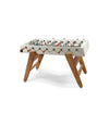 RS3 Foosball Table by RS Barcelona with iroko wood legs in Traffic White – In Dubai by WSPR
