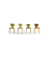 Silla40 Chair by Sancal four backs in green and ochre – In Dubai by WSPR