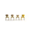 Silla40 Chair by Sancal four backs in wood and yellow – In Dubai by WSPR