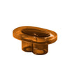 Soda Oval Coffee Table by Miniforms in Amber glass – In Dubai by WSPR