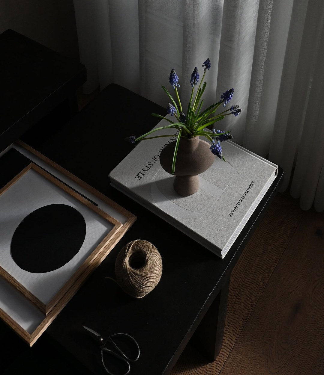 Sphere Vase Bubl, Mini by 101 Copenhagen in Taupe in a styled interior – In Dubai by WSPR