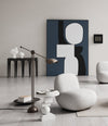 Sphere Vase Bubl Shisen, Big by 101 Copenhagen in Bone White in a styled interior – In Dubai by WSPR