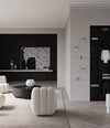 Sphere Vase Square Shisen, Big by 101 Copenhagen in Bone White in a styled interior, view 2 – In Dubai by WSPR